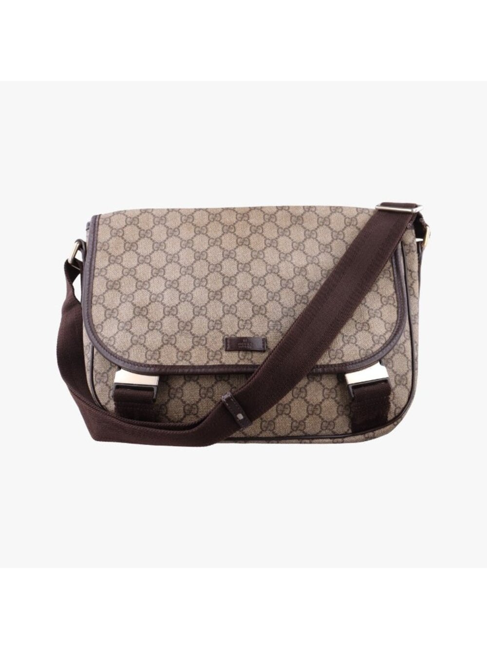 Gucci GG Plus Messenger Brown Leather